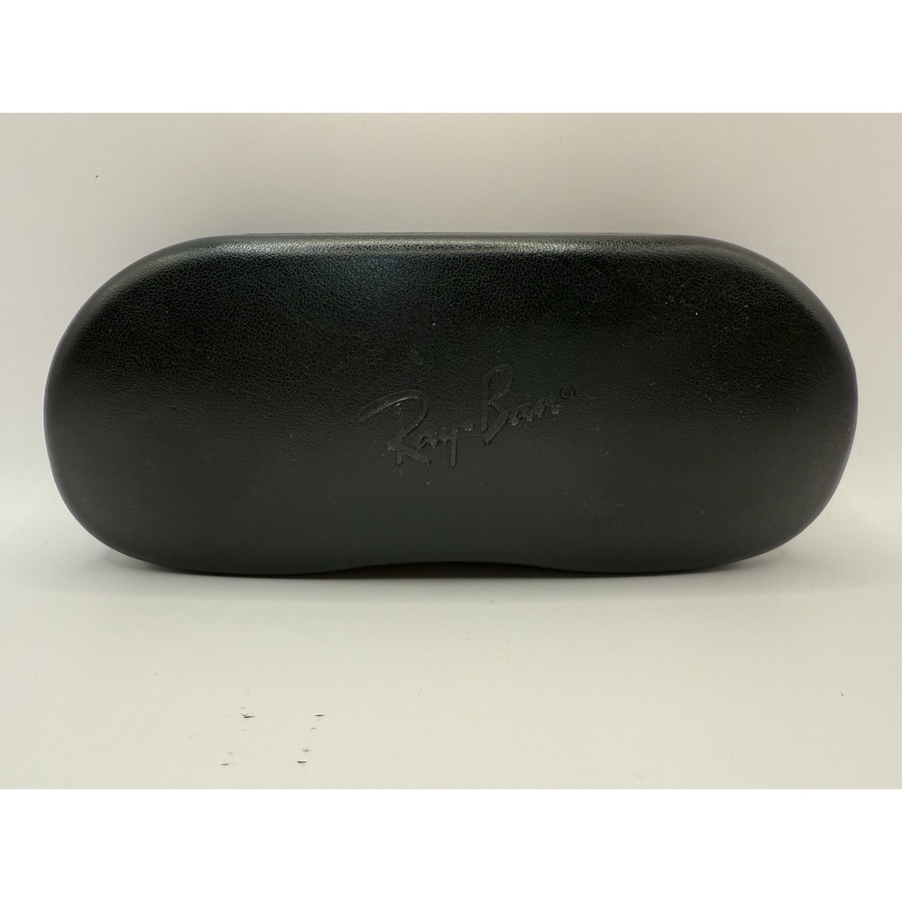 RAY-BAN EYEGLASSES SUNGLASSES BLACK CLAMSHELL CASE WITH CLEANING CLOTH